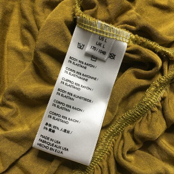 Free People Beach Miami Ruched Mini Dress Tea Leaf V Neck Party Mini Dress L - Picture 10 of 13